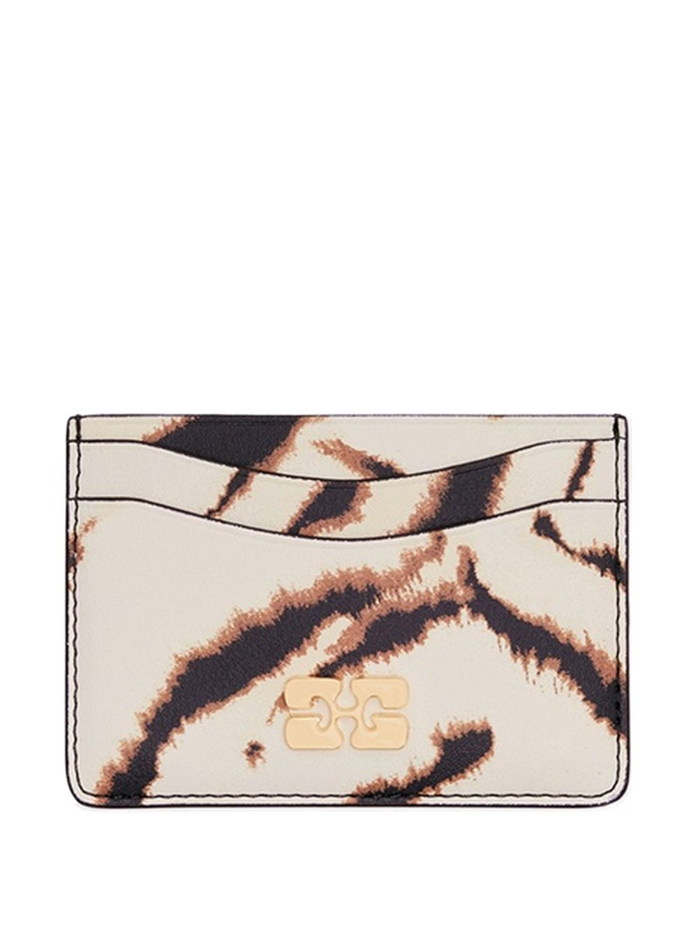 GANNI Portacarte zebra print con design compatto e sostenibile