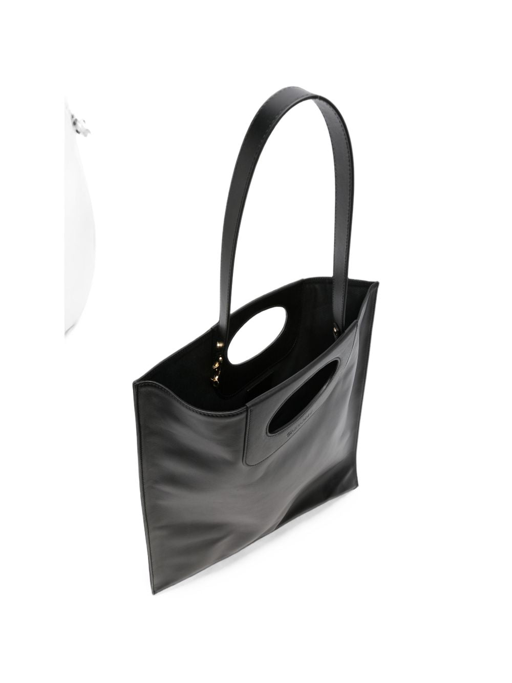 GHERARDINI Borsa Piattina nera in pelle