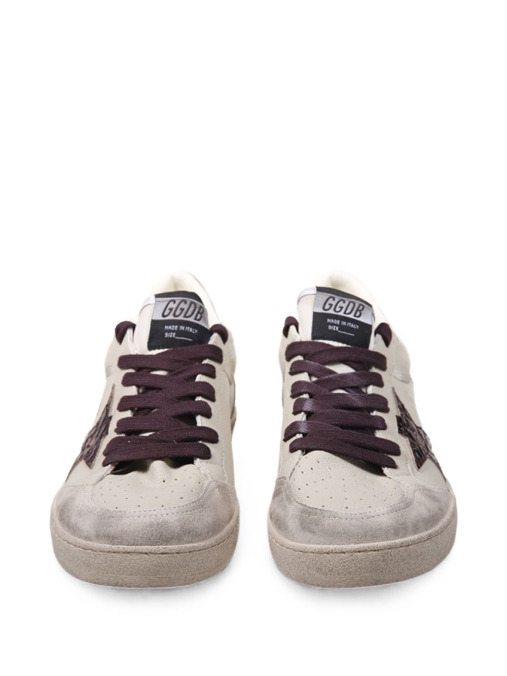 GOLDEN GOOSE Sneakers Ball Star Crema e Bordeaux