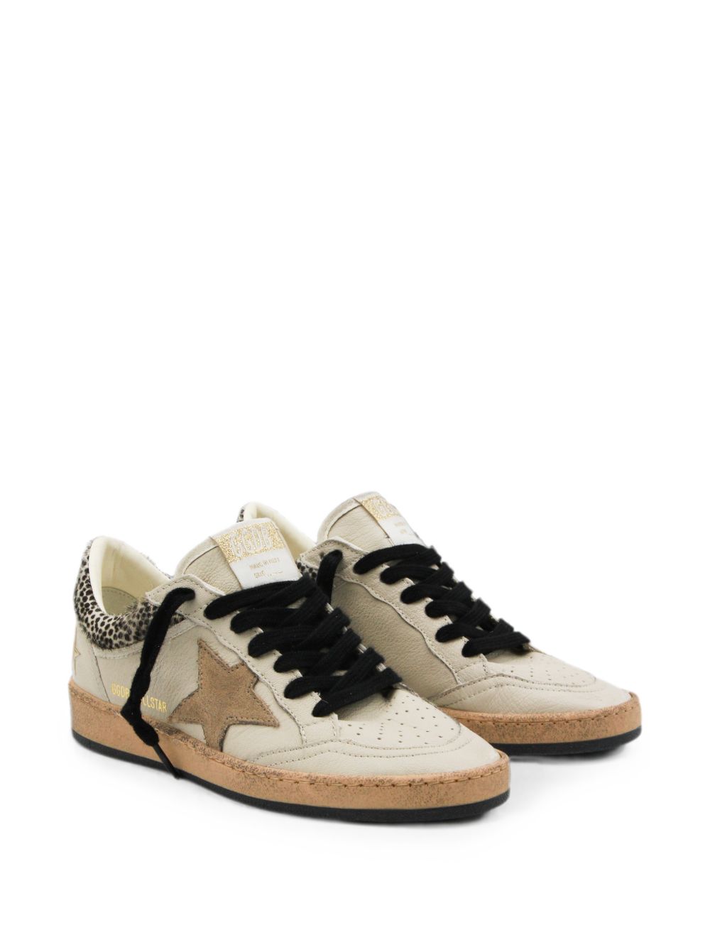 GOLDEN GOOSE Sneakers Ball Star con dettagli in cavallino animalier