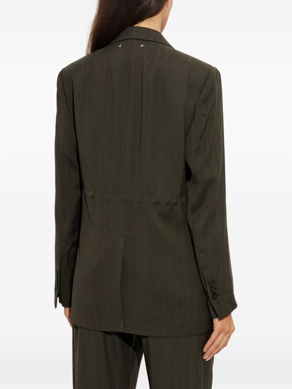 GOLDEN GOOSE Giacca blazer verde scuro doppiopetto