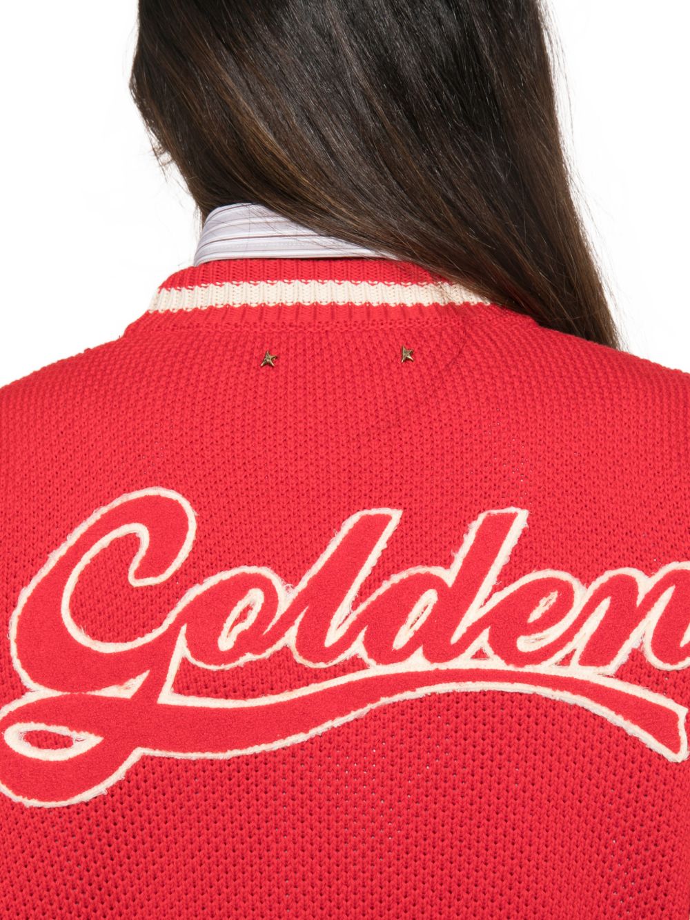 GOLDEN GOOSE Felpa rossa in cotone