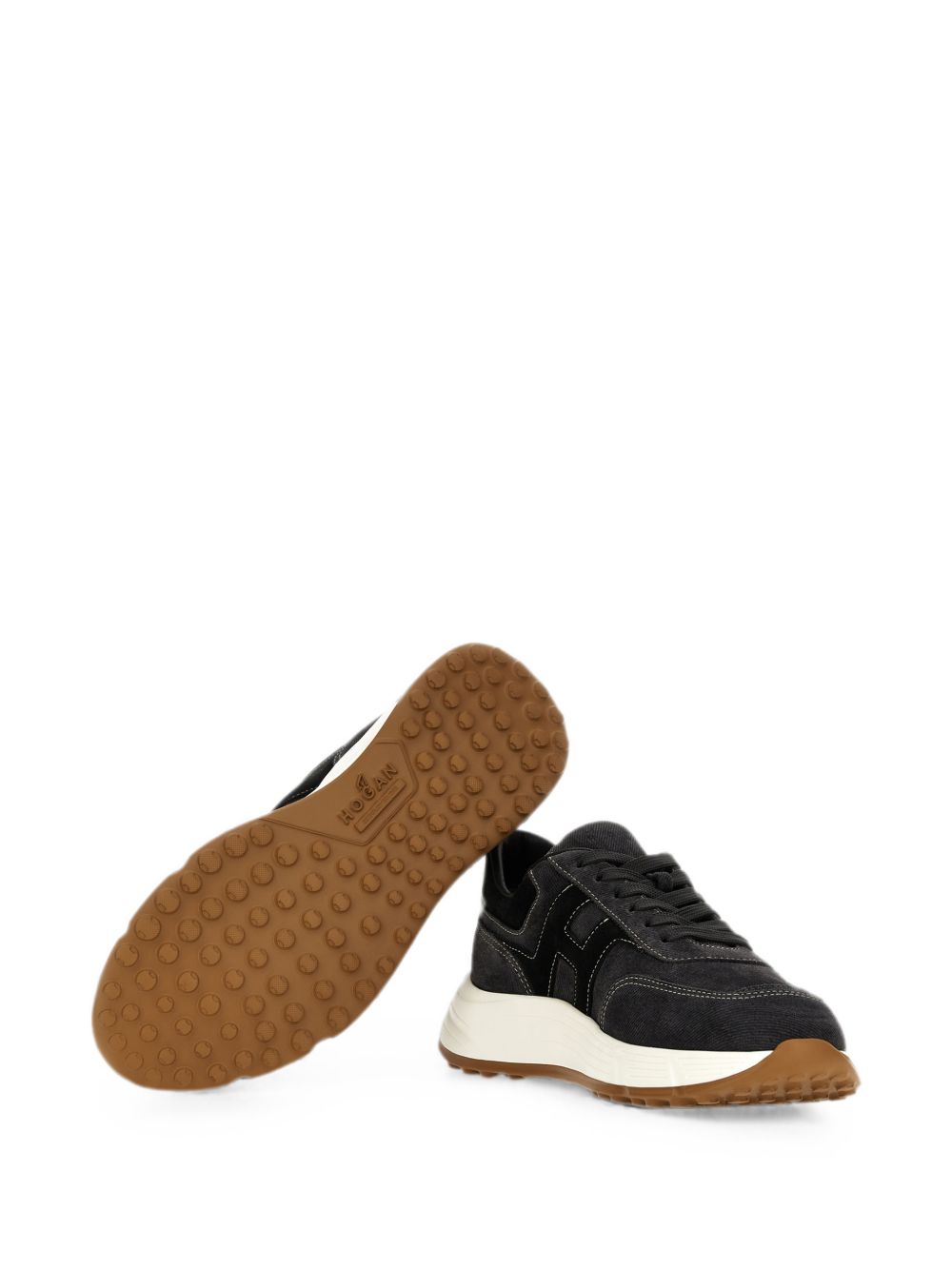 HOGAN Sneakers blu multilayer in suede