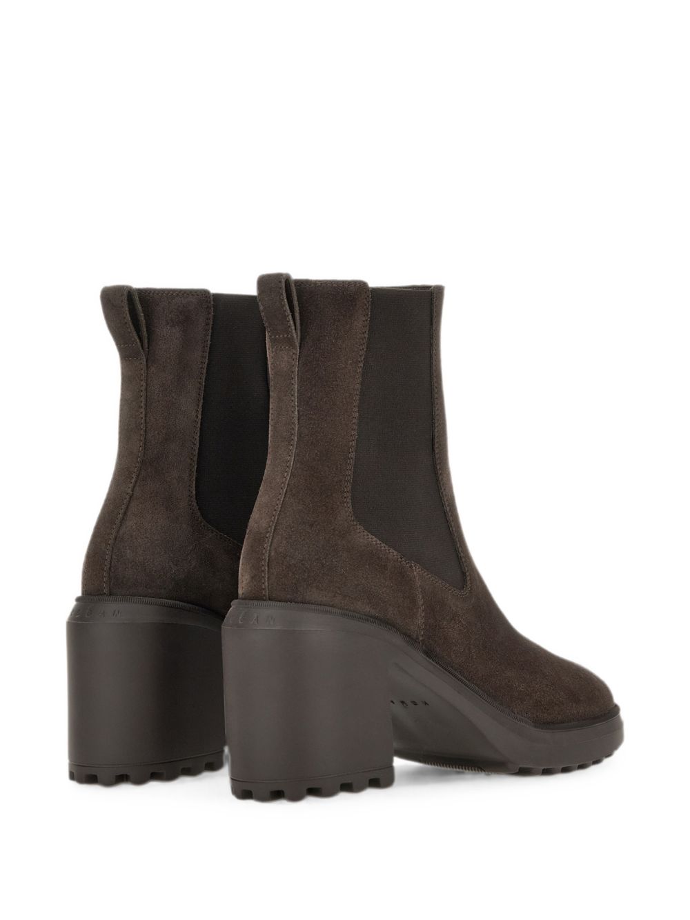 HOGAN Stivaletti marroni in suede con elastico alla caviglia