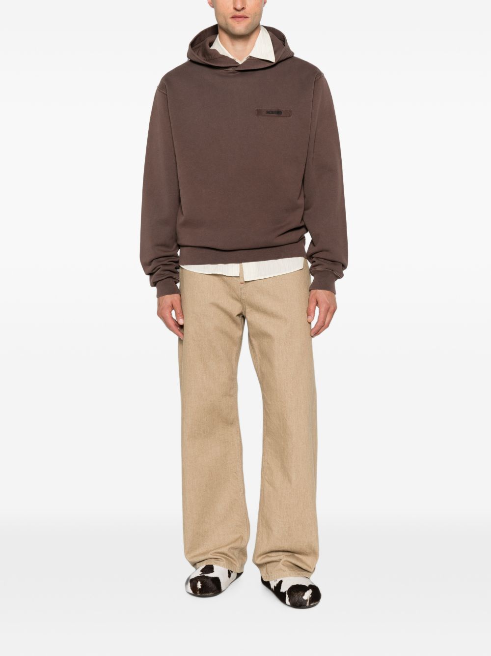 JACQUEMUS Felpa con cappuccio Gros Grain