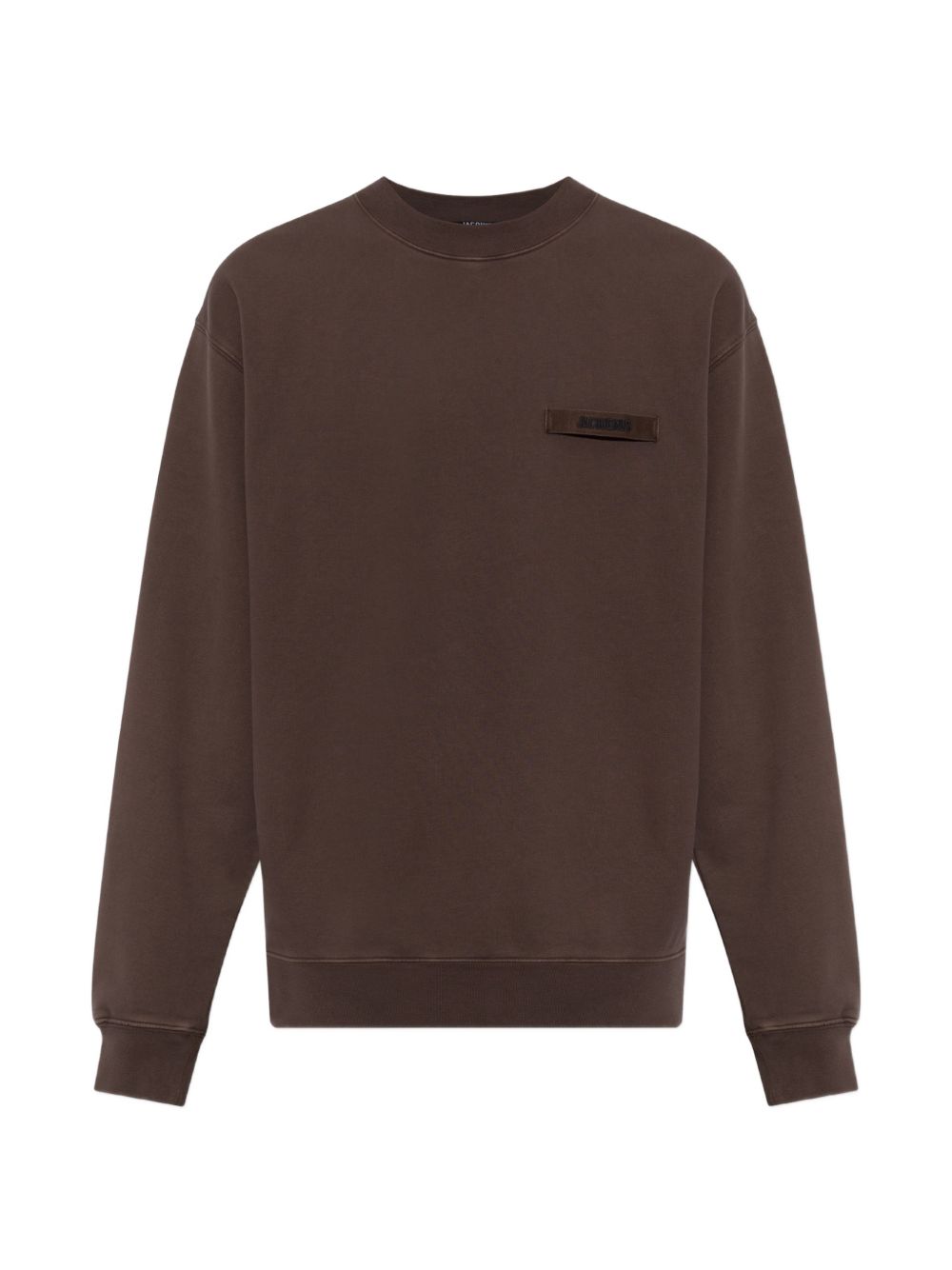 JACQUEMUS Felpa girocollo Gros Grain marrone