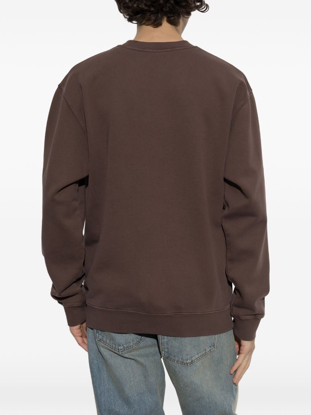 JACQUEMUS Felpa girocollo Gros Grain marrone