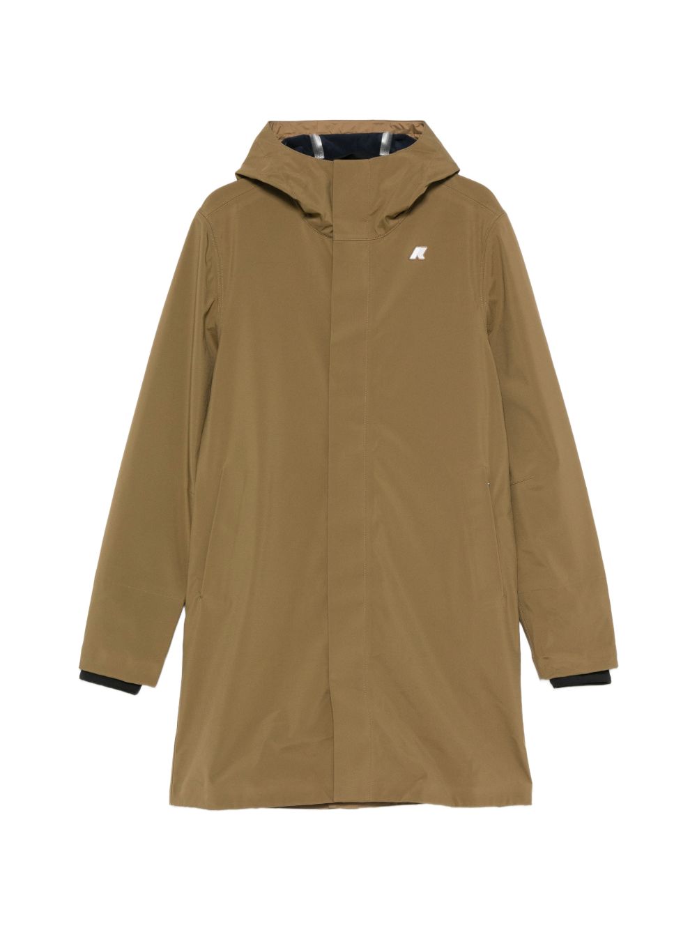 K WAY Parka lungo Thomas Bonded da uomo impermeabile con cappuccio