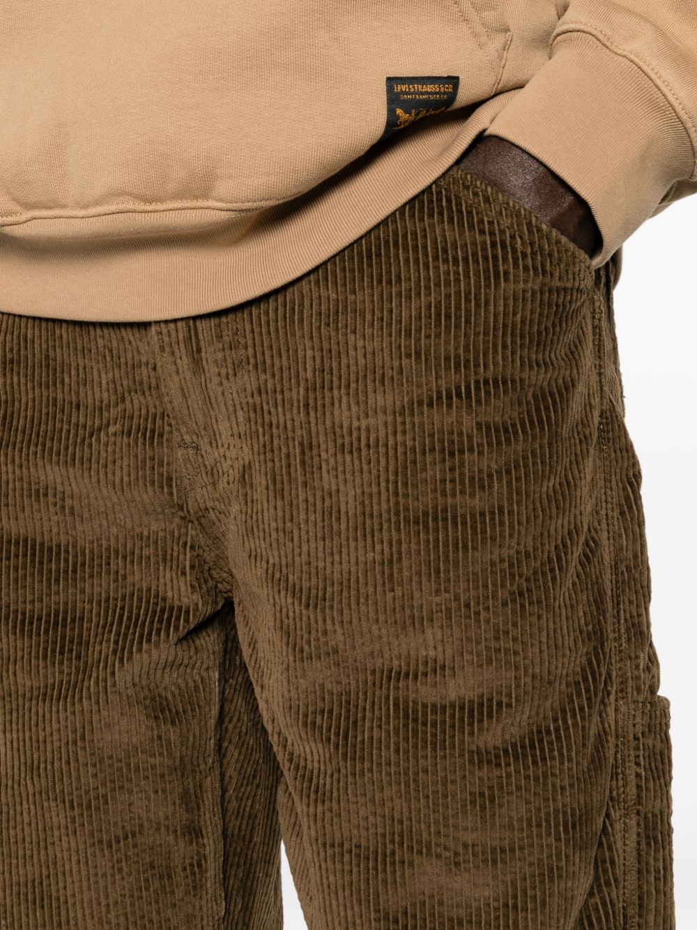 LEVIS Pantaloni in Velluto Marrone Loose Straight