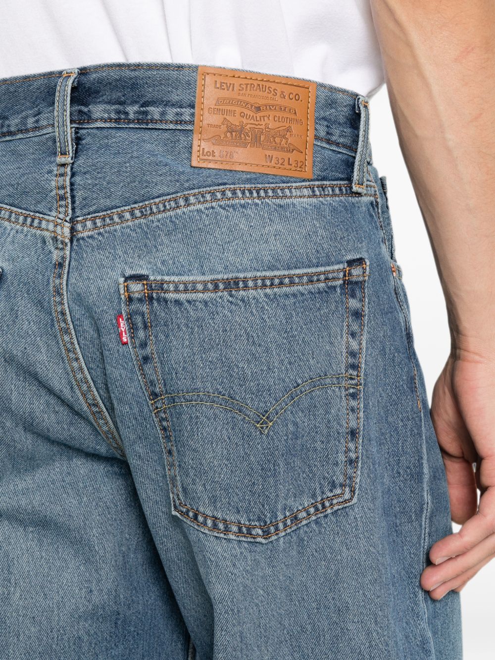 LEVIS Jeans blu chiaro con effetto wash