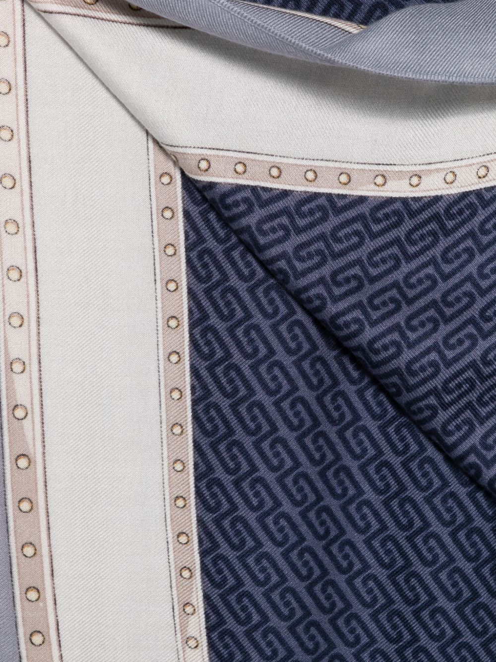 LIUJO Sciarpa leggera blu con logo all-over