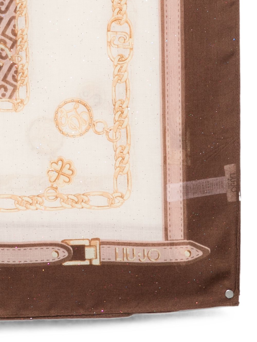 LIUJO Sciarpa con stampa grafica e logo all-over