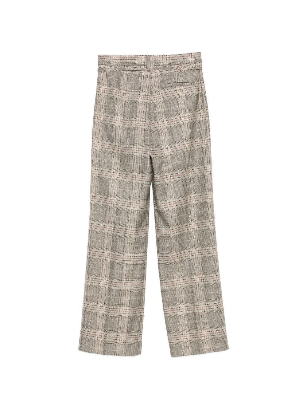 LIUJO Pantaloni lunghi con texture tartan firmati Liu Jo