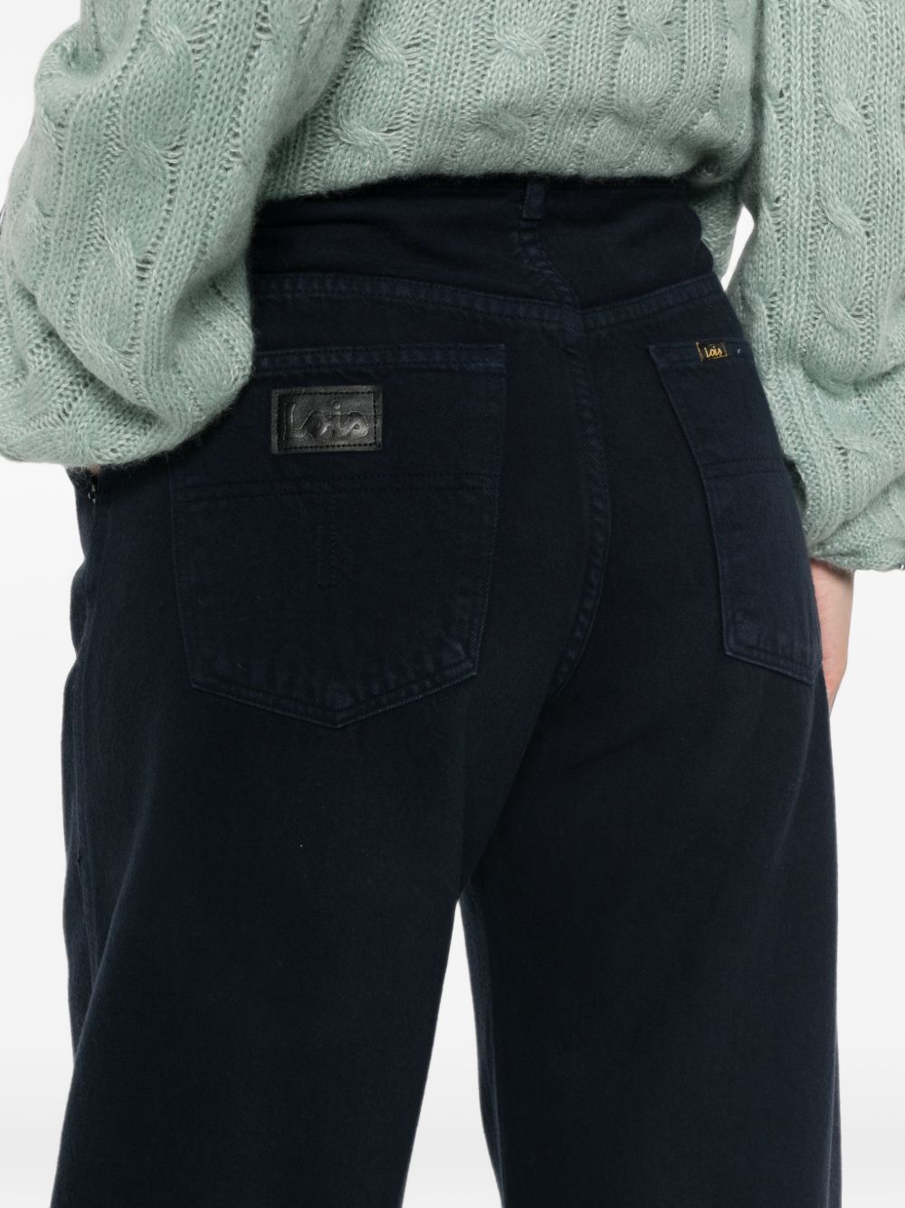 LOIS Pantaloni barrel blu scuro con tasche