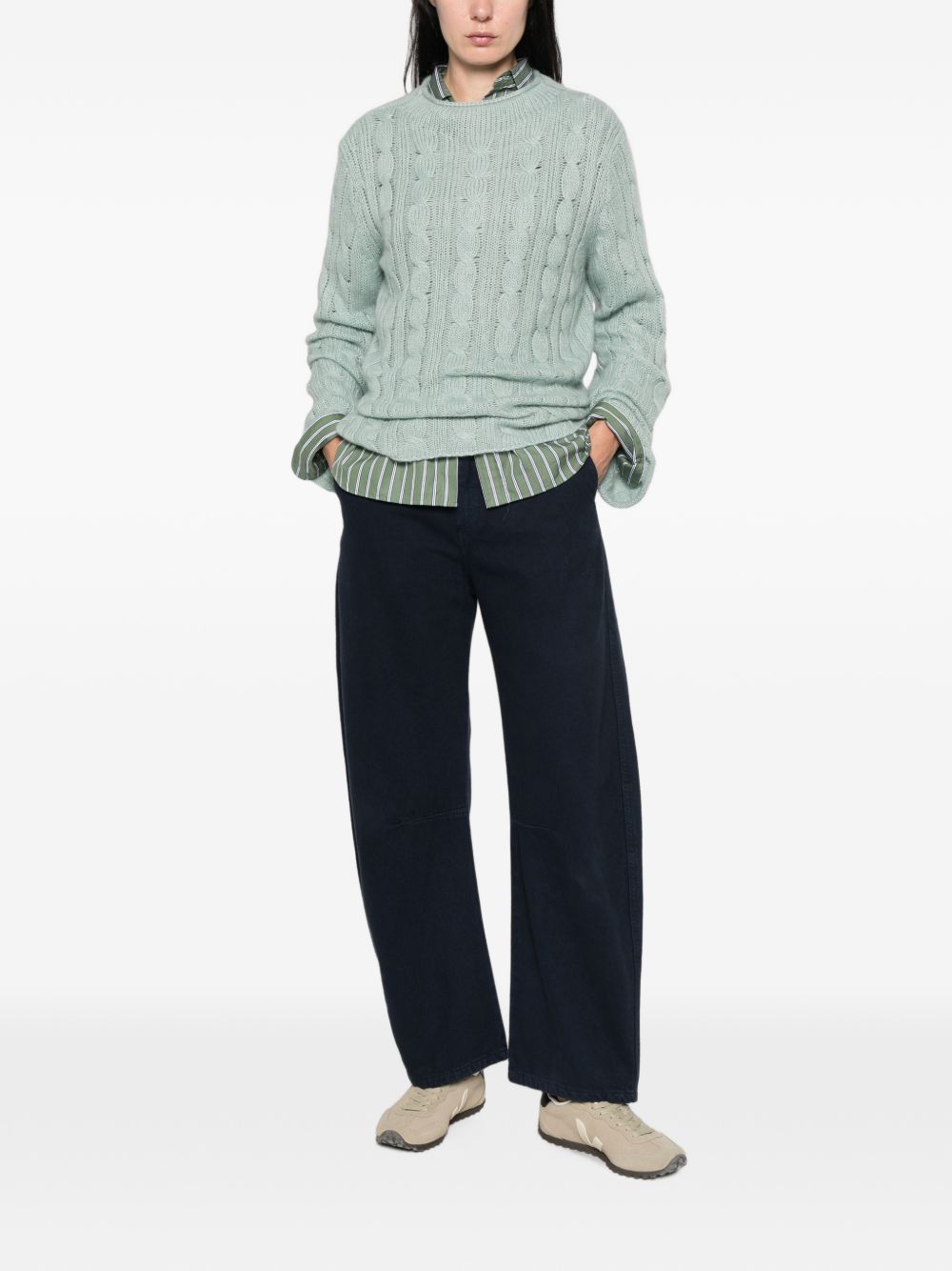 LOIS Pantaloni barrel blu scuro con tasche