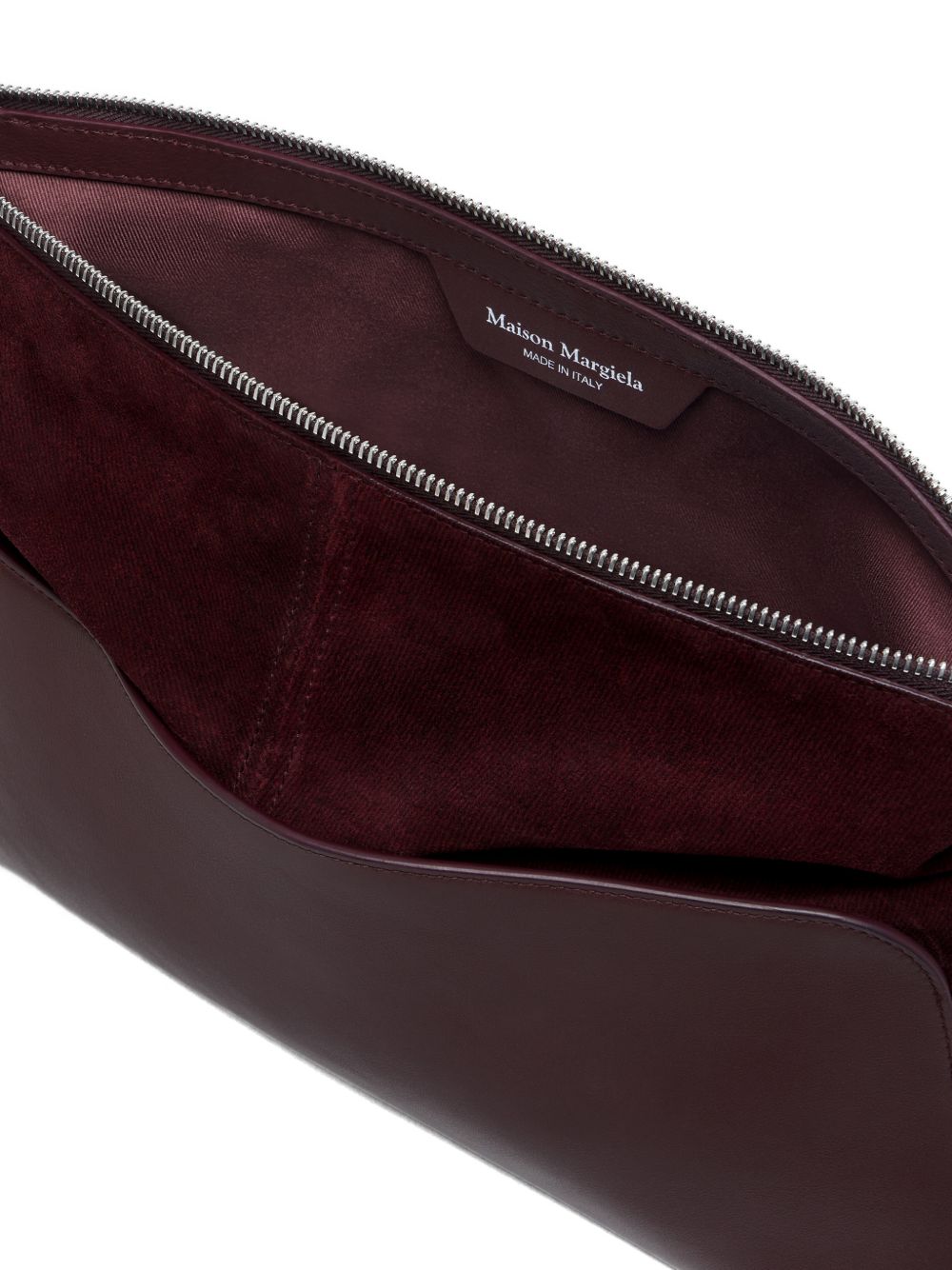 MAISON MARGIELA Borsa a tracolla in pelle misto suede bordeaux