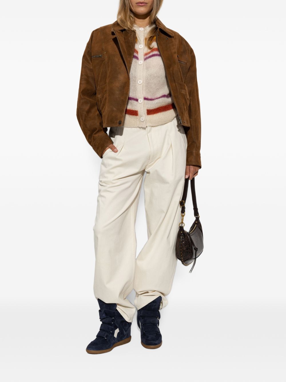 MARANT ETOILE Cardigan in maglia ecrù