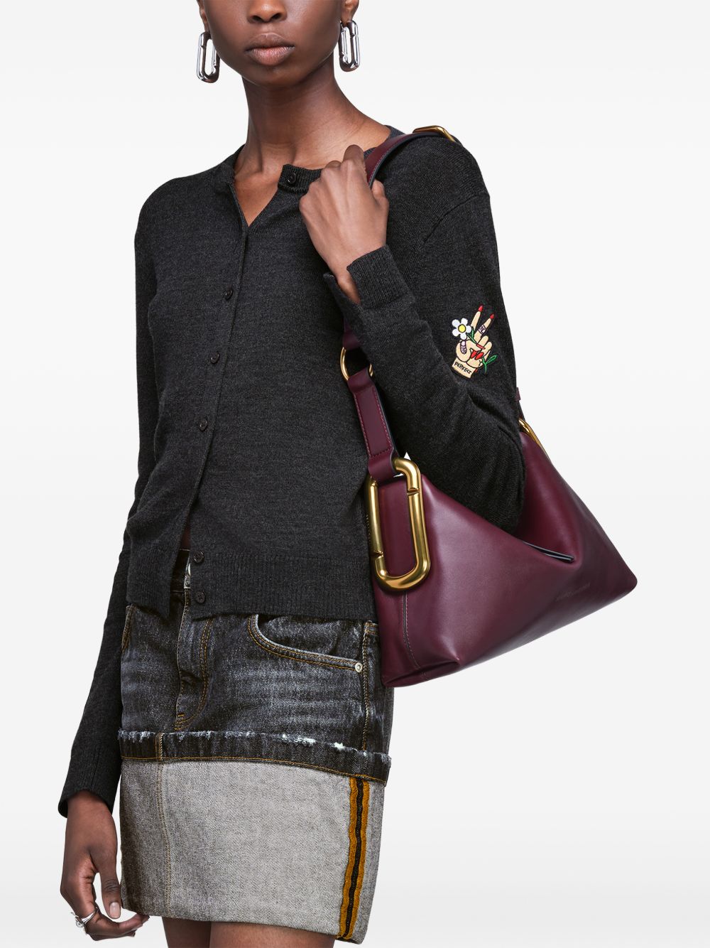 MARC JACOBS Borsa a spalla Scene Medium bordeaux scuro