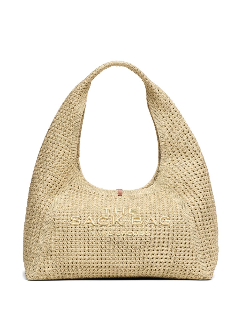 MARC JACOBS Sack Bag in maglia all'uncinetto con lurex e logo ricamato