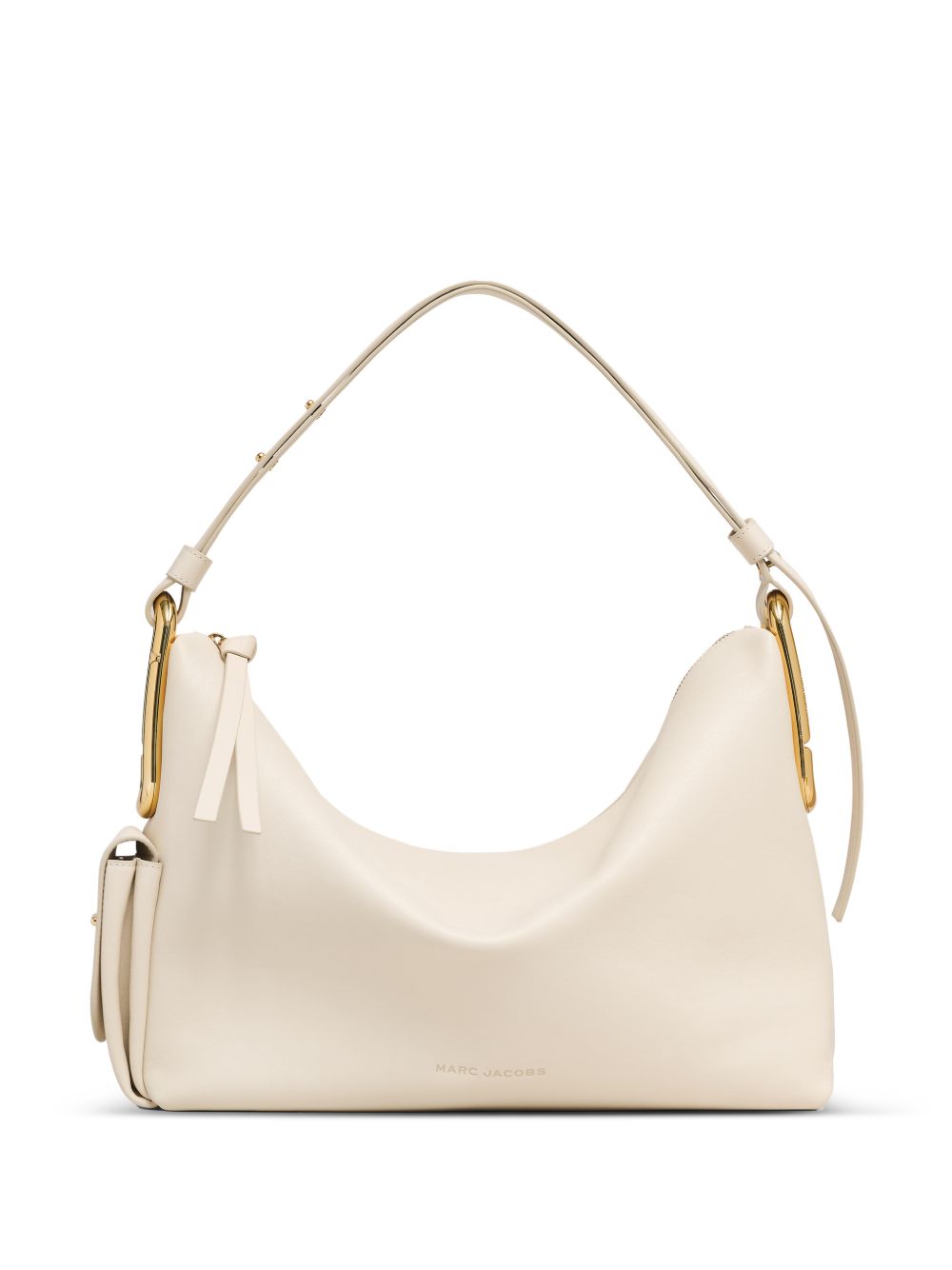 MARC JACOBS Borsa a spalla The Scene Large in pelle bianca<BR/>