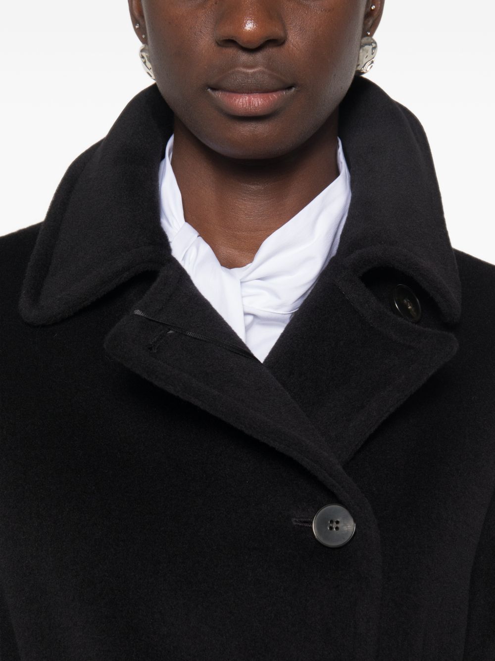 MARELLA Cappotto corto nero in lana vergine