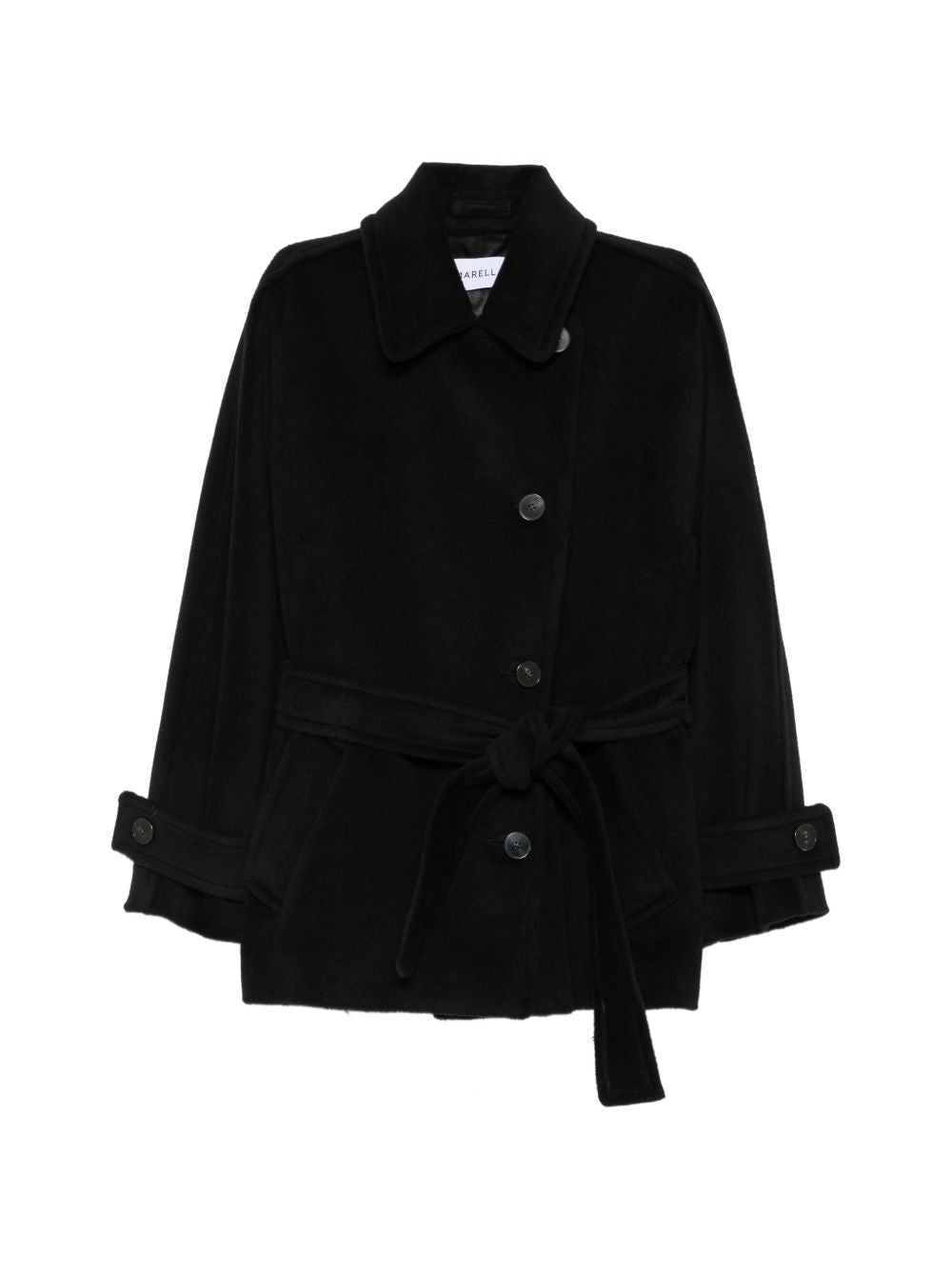 MARELLA Cappotto corto nero in lana vergine