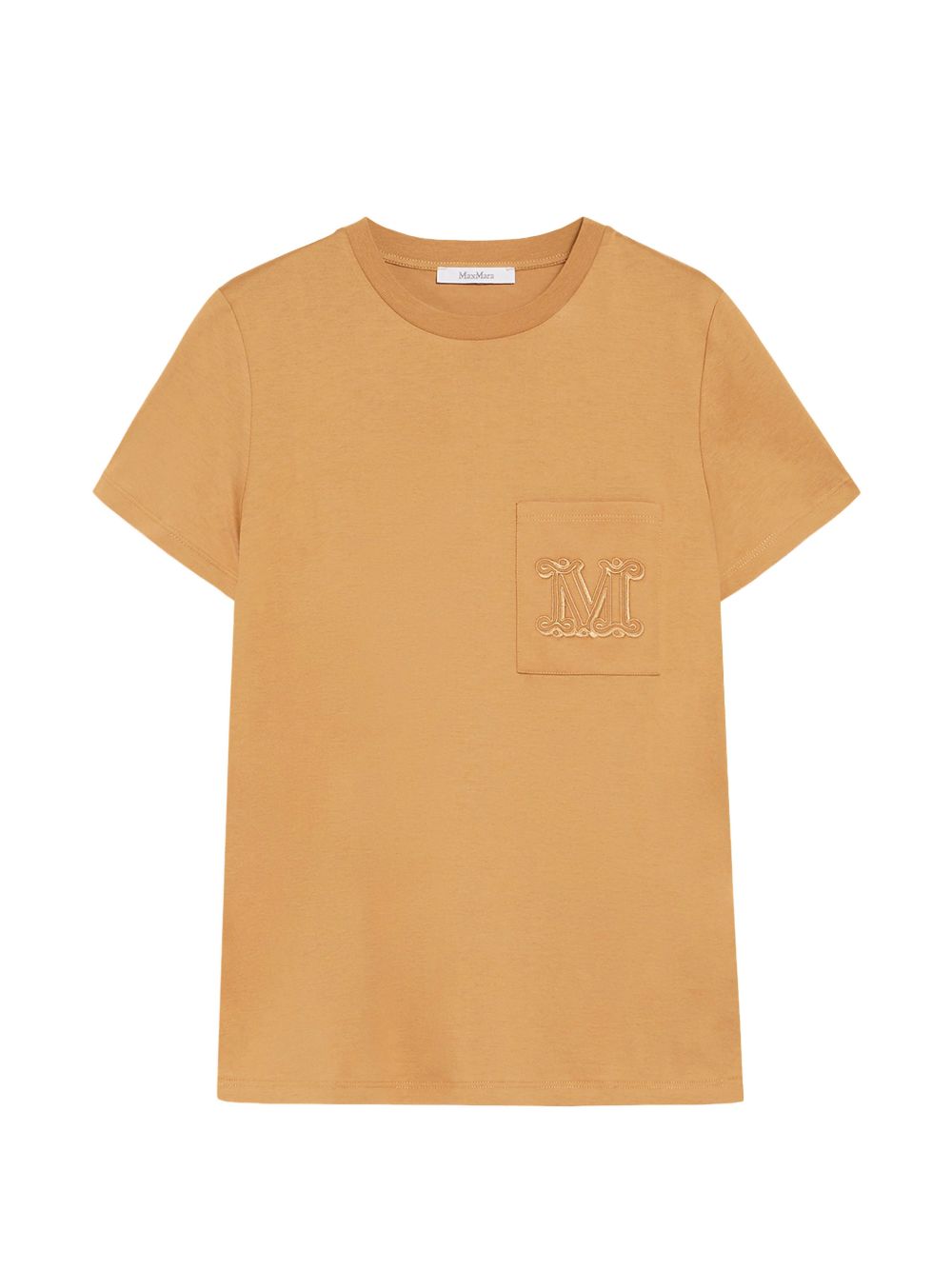 MAX MARA T-shirt Papaia arancione con taschino sul petto