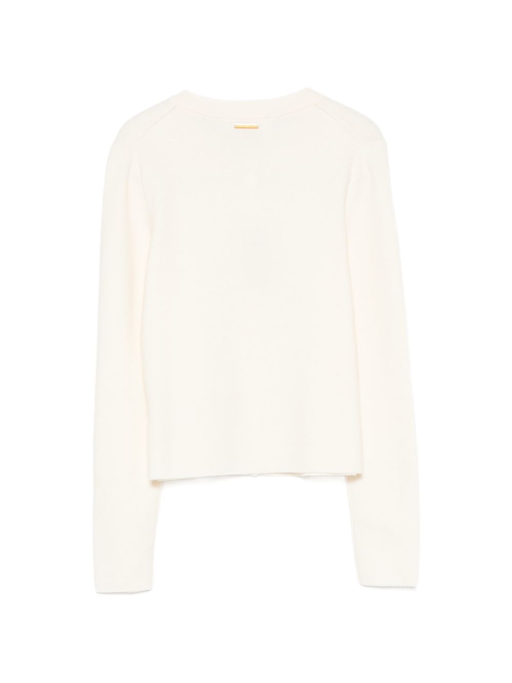 MICHAEL KORS Cardigan bianco in lana con bottoni dorati