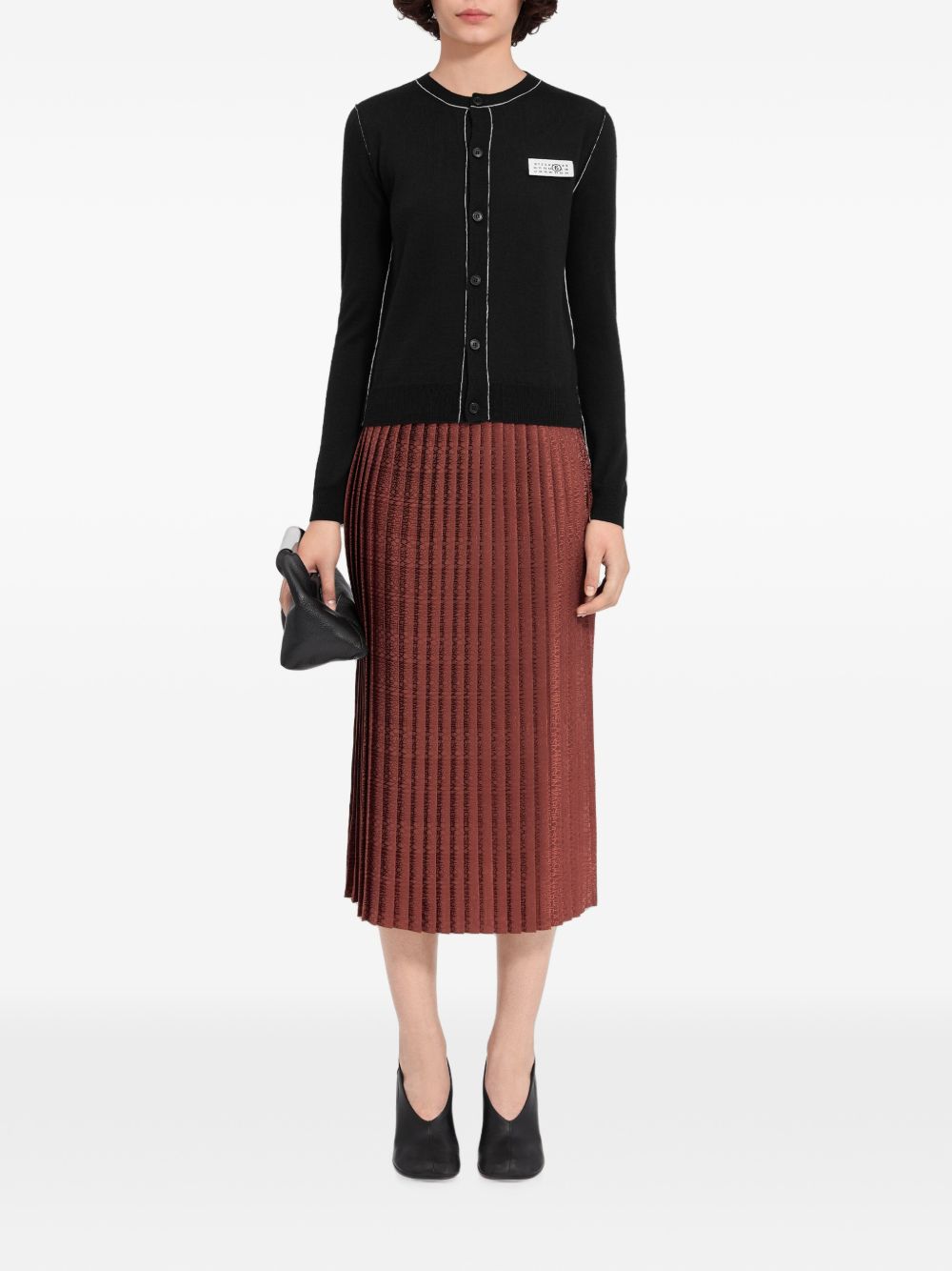 MM6 MAISON MARGIELA Cardigan nero in misto lana