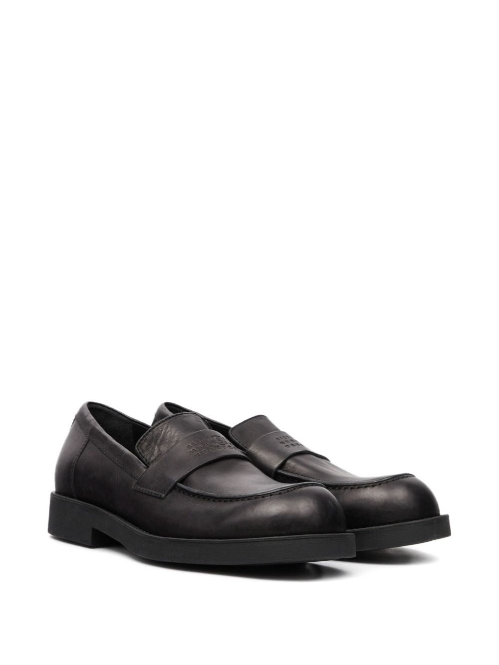 MM6 MAISON MARGIELA Mocassino uomo nero in pelle opaca