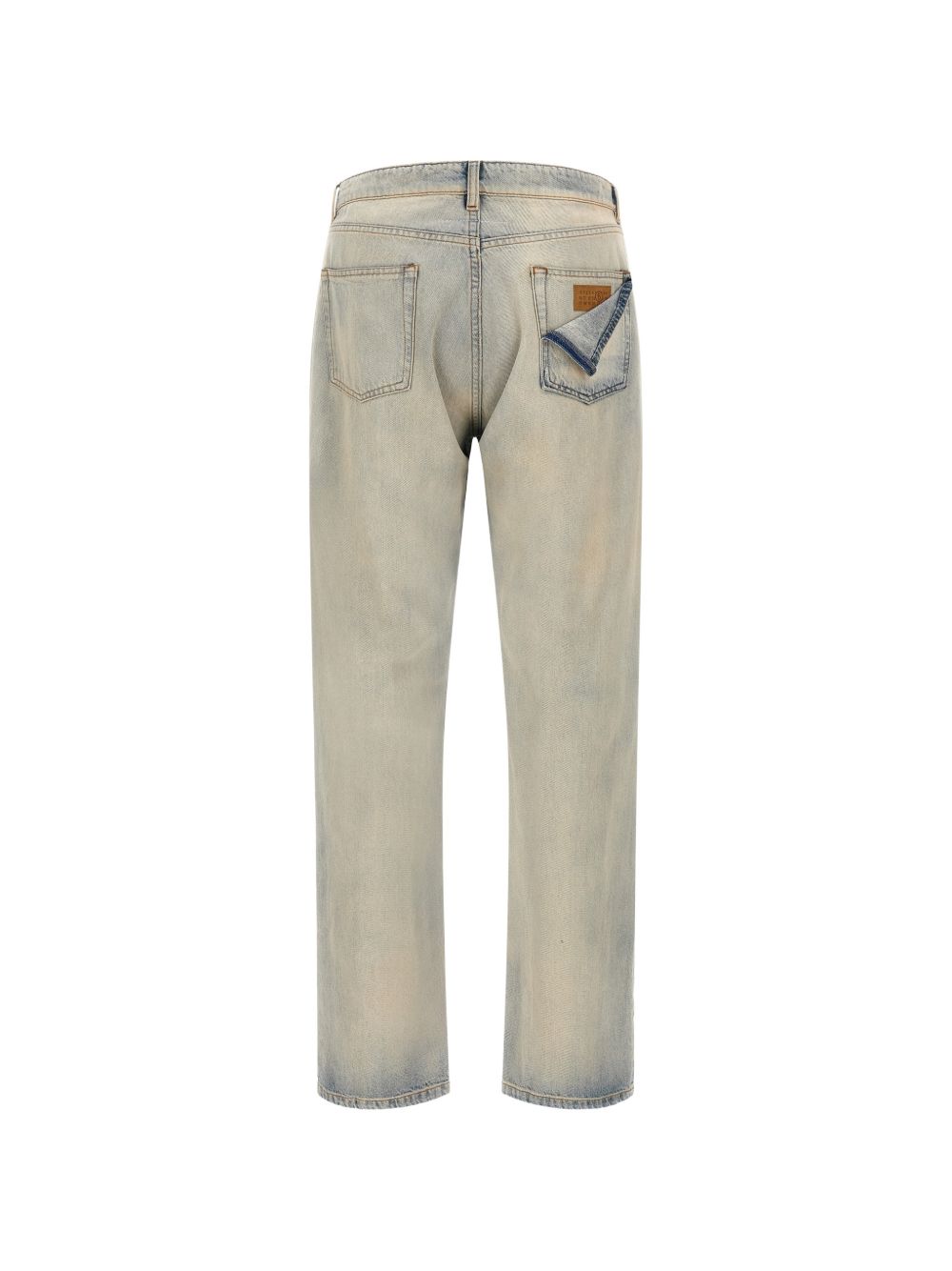 MM6 MAISON MARGIELA Jeans a gamba dritta in denim azzurro