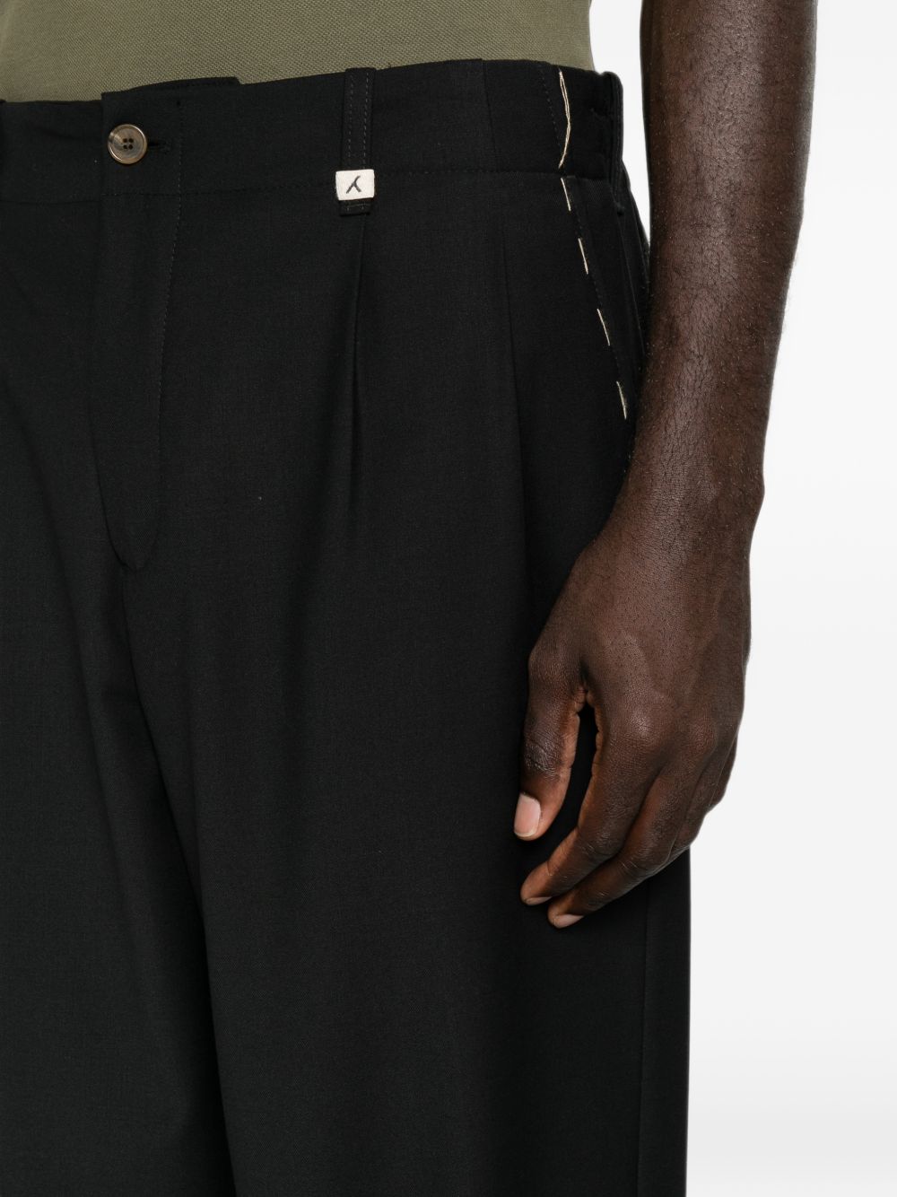 MYTHS Pantaloni in misto lana neri