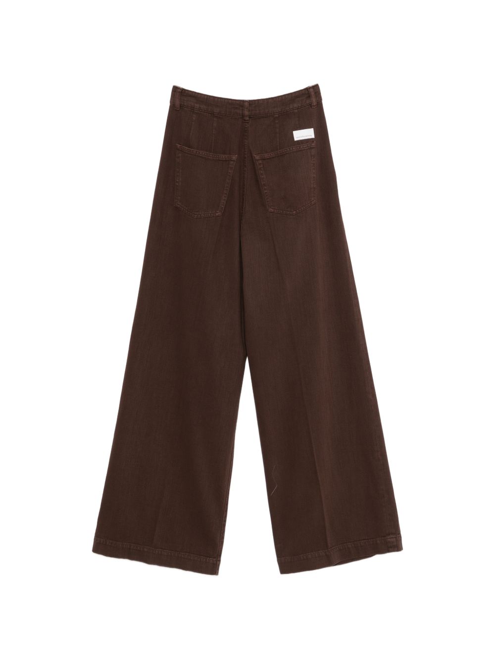 NINE IN THE MORNING Pantaloni marroni Giordana in cotone con tasche