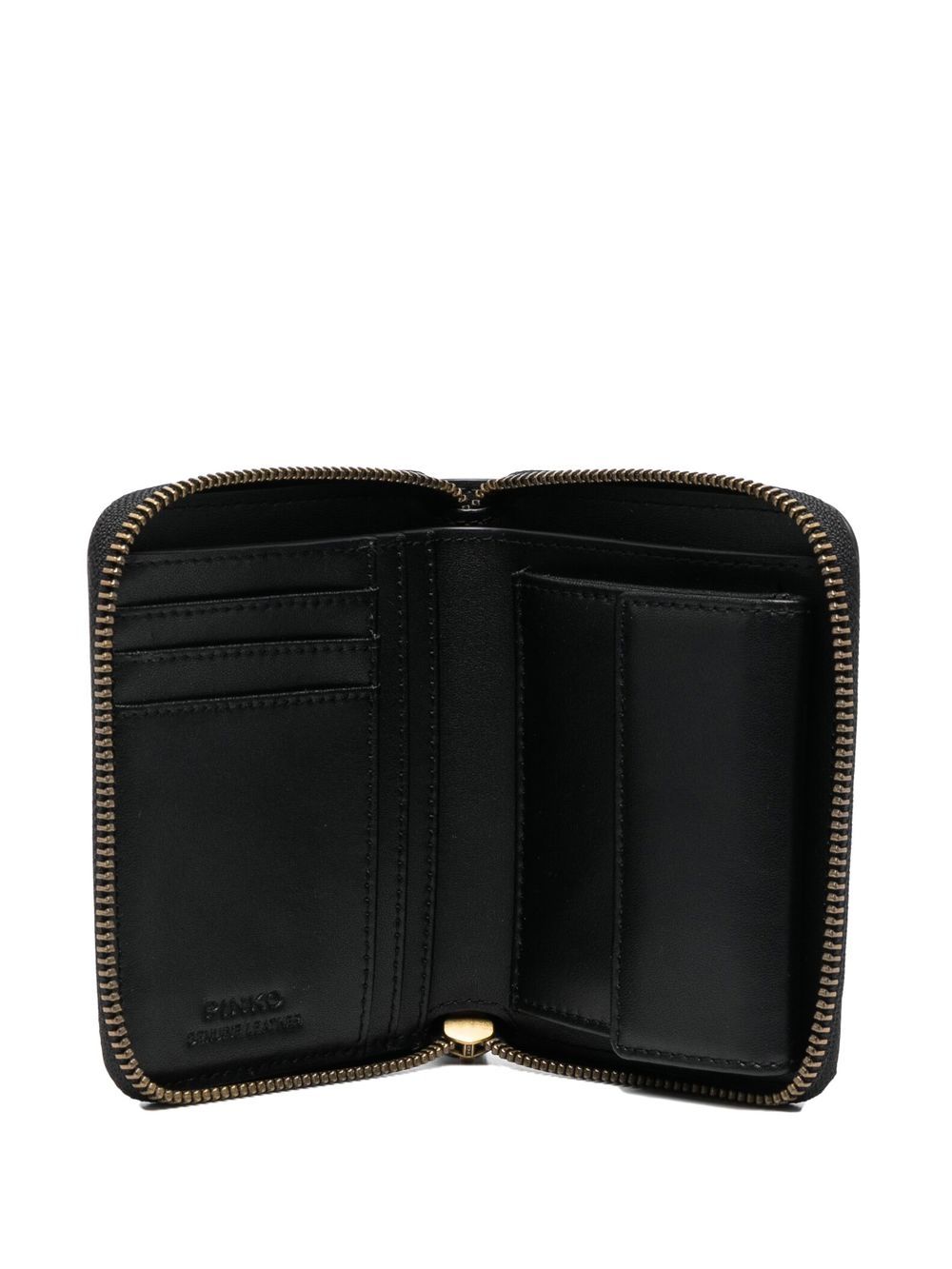 PINKO Portafoglio Taylor con zip in pelle nera