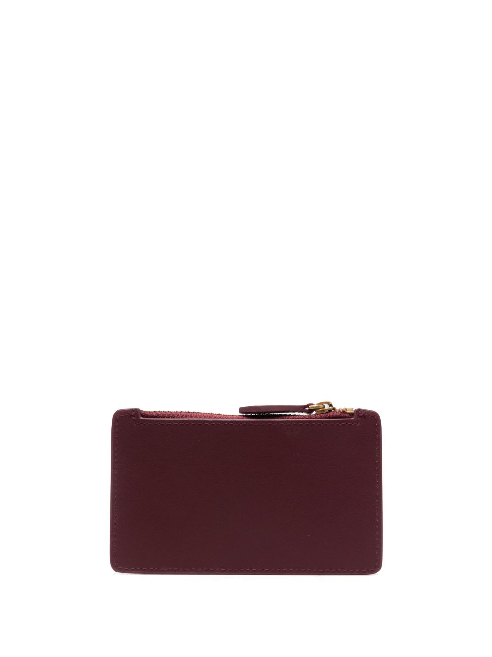PINKO Portacarte Airone in pelle bordeaux con placca logo