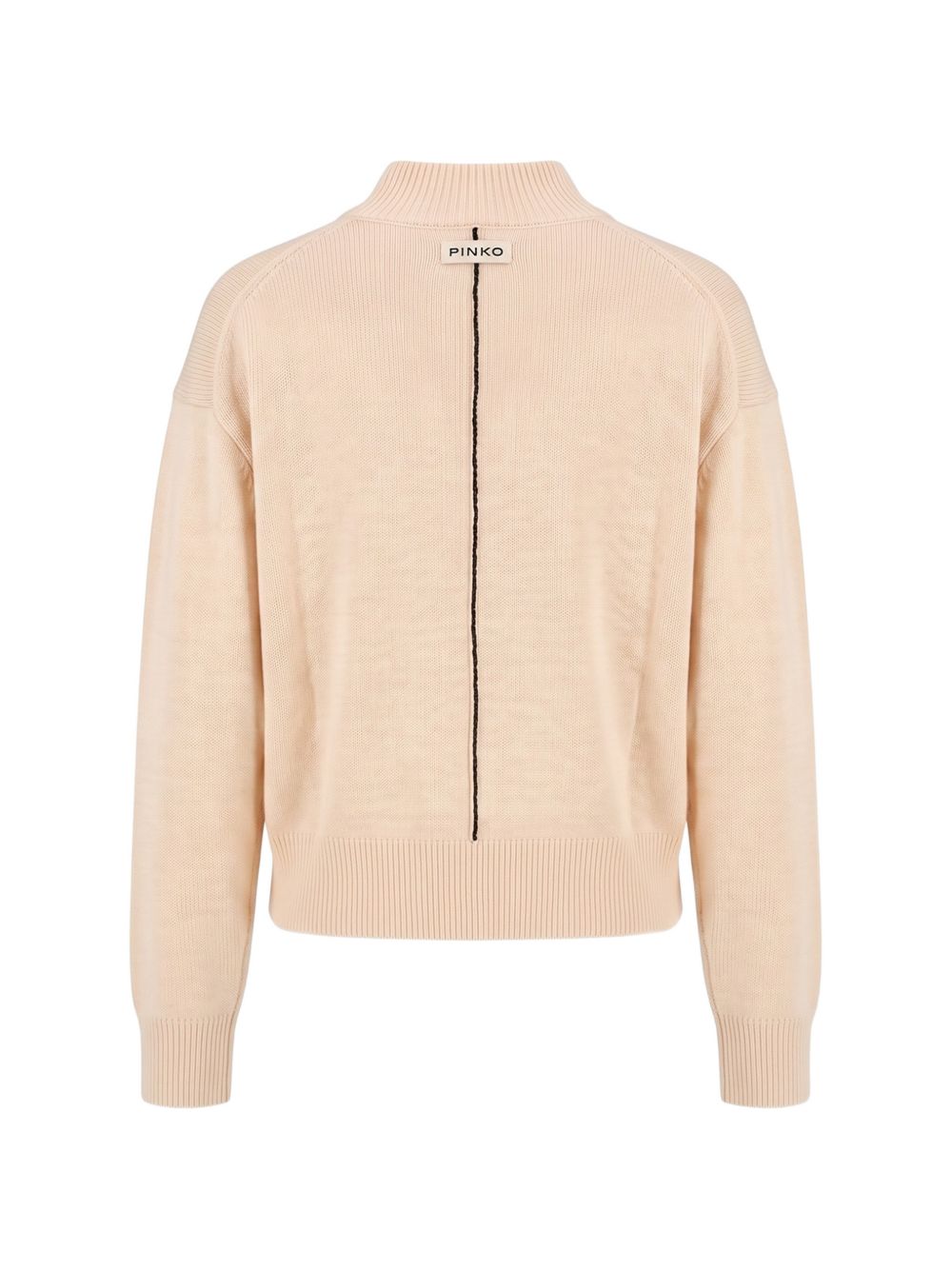 PINKO Maglia color crema Sparta con design sulla schiena
