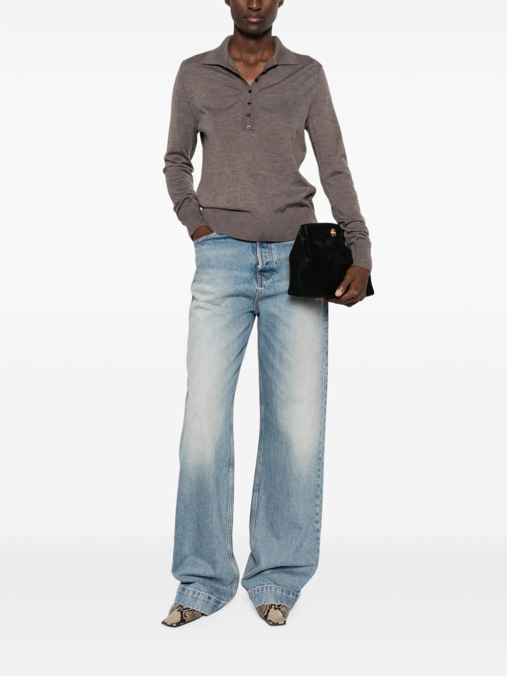 PINKO Polo marrone tortora Vaduz