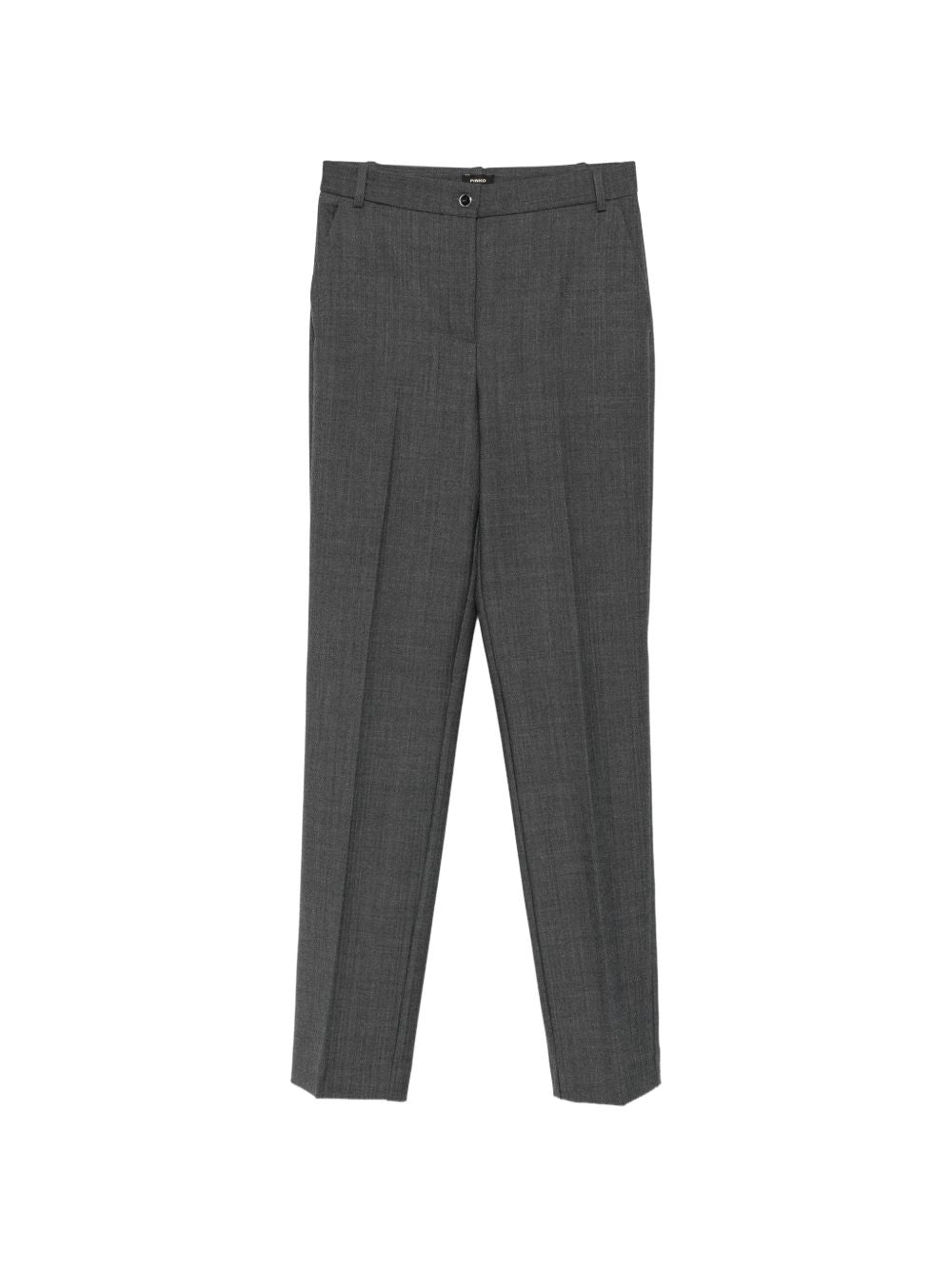 PINKO Pantalone grigio con pinces in misto lana