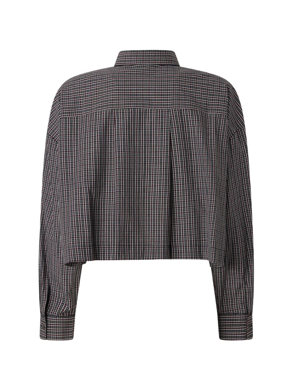 PINKO Camicia grigia a quadretti Carlina con cravattino in dotazione