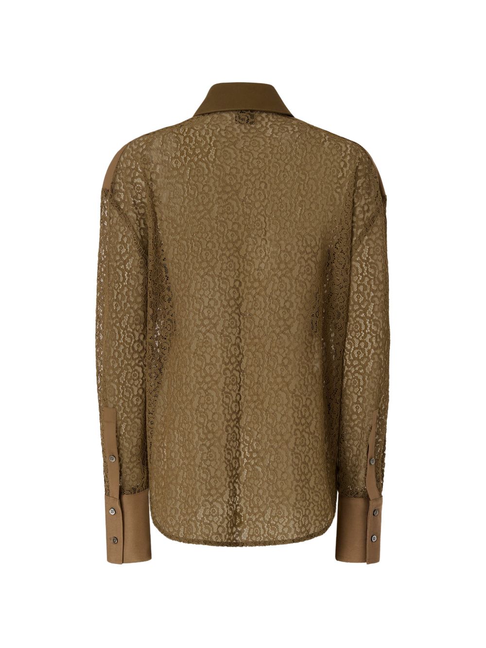 PINKO Camicia marrone semitrasparente Magliocco con tasche