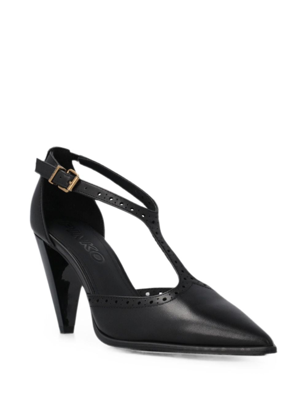 PINKO Slingback Vane nere in pelle con design vintage inglese