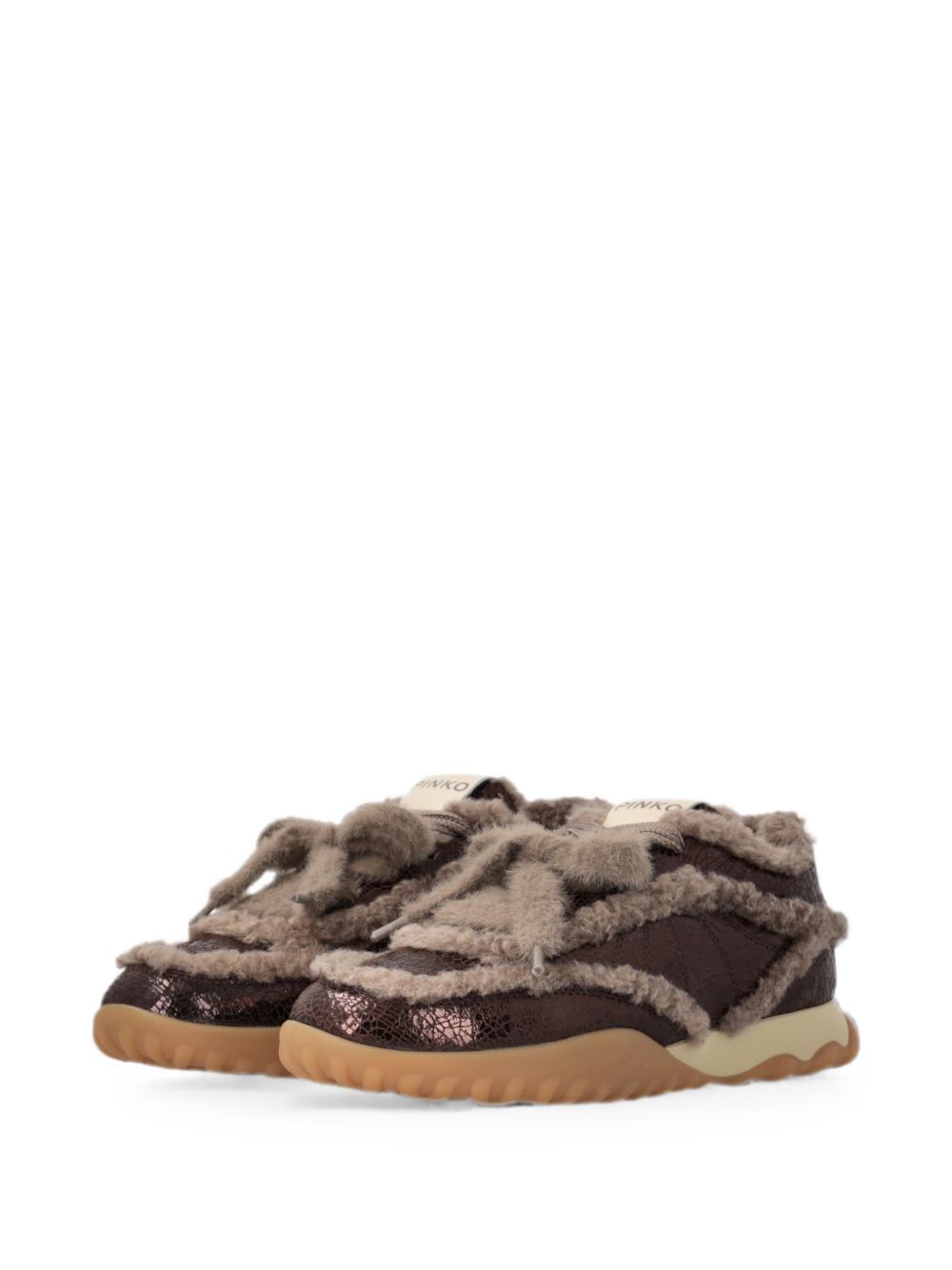 PINKO Sneakers chunky Gea con fur all-over