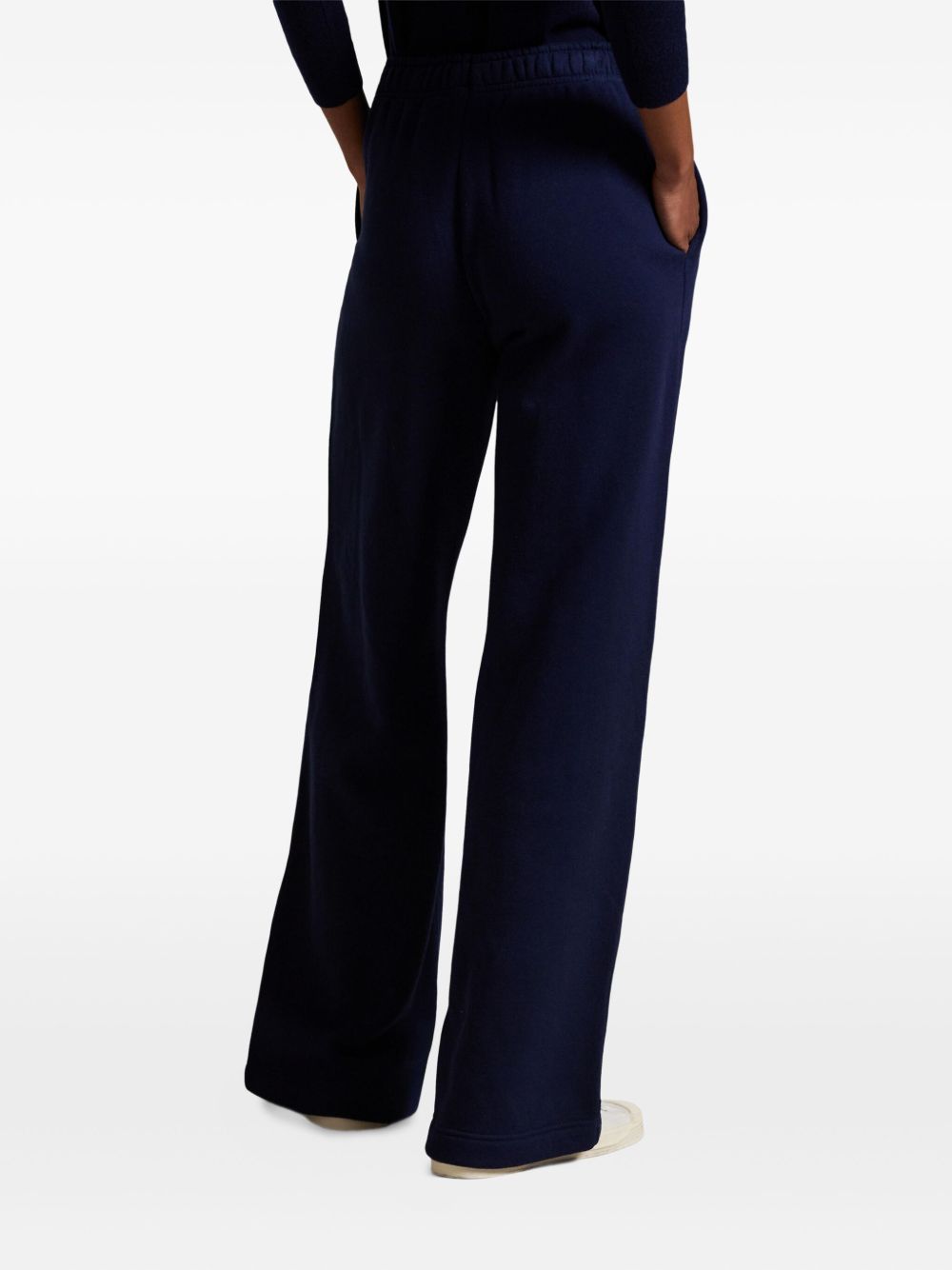 POLO RALPH LAUREN Pantaloni sportivi blu in cotone con coulisse e logo ricamato
