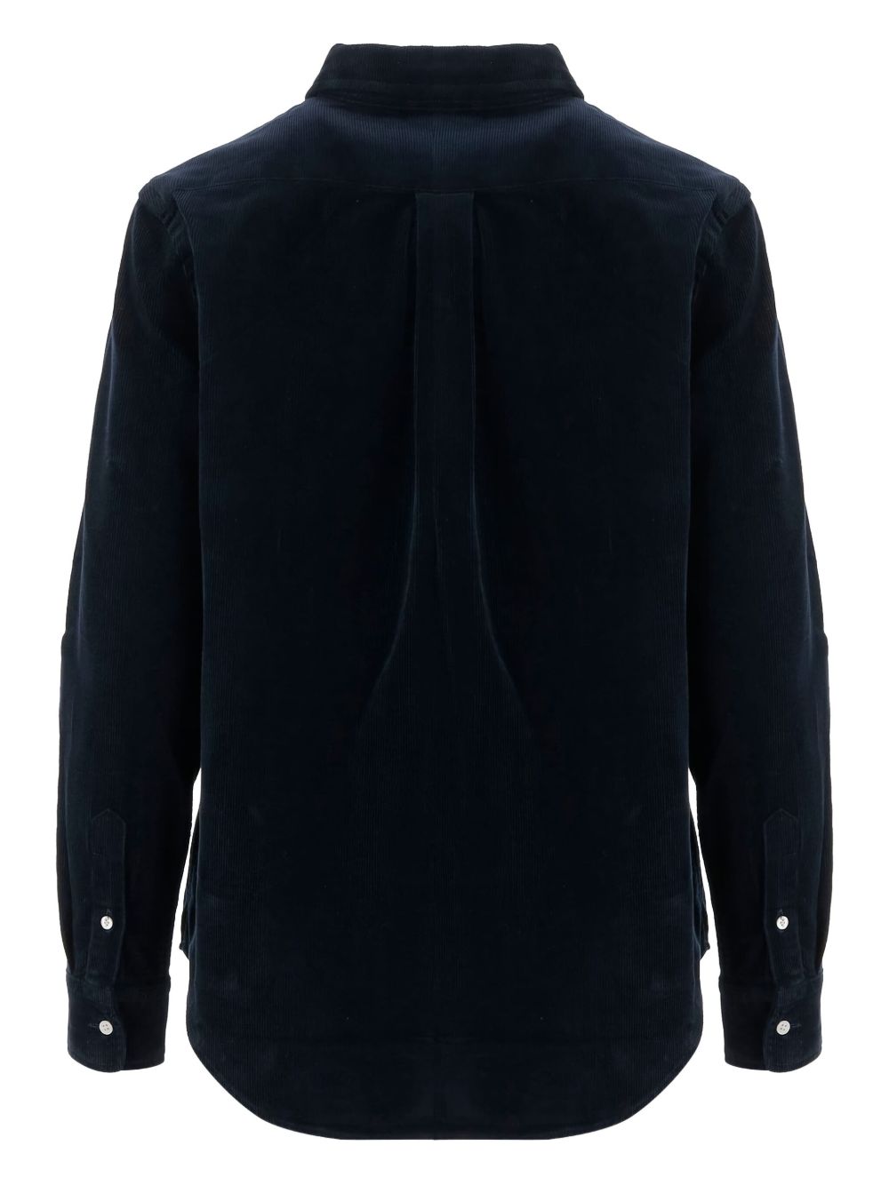 POLO RALPH LAUREN Camicia blu a maniche lunghe in velluto da donna