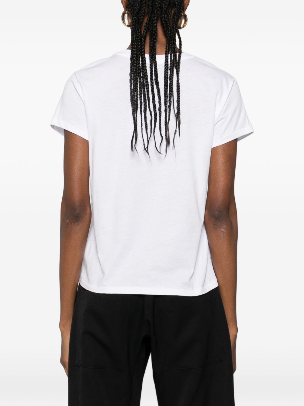 POLO RALPH LAUREN T-shirt in cotone bianco con pony blu