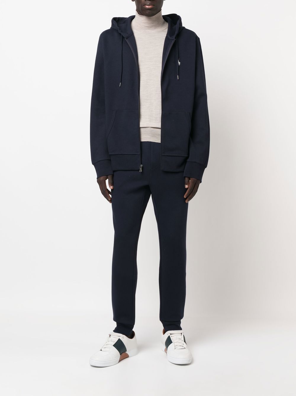 POLO RALPH LAUREN Pantaloni sportivi uomo blu navy con coulisse regolabile in vita e caviglie