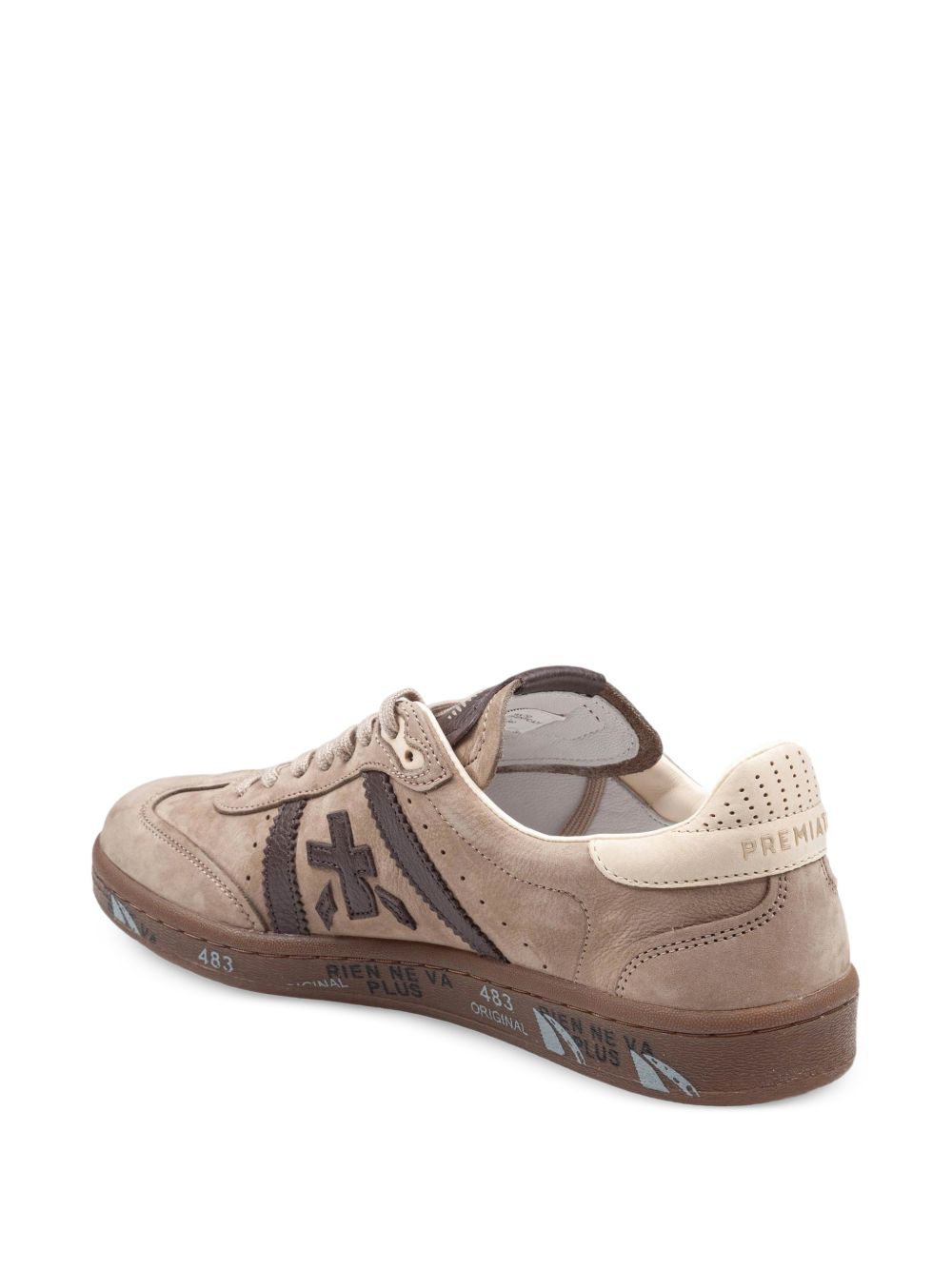 PREMIATA Sneakers basse Bonnie in pelle beige scuro