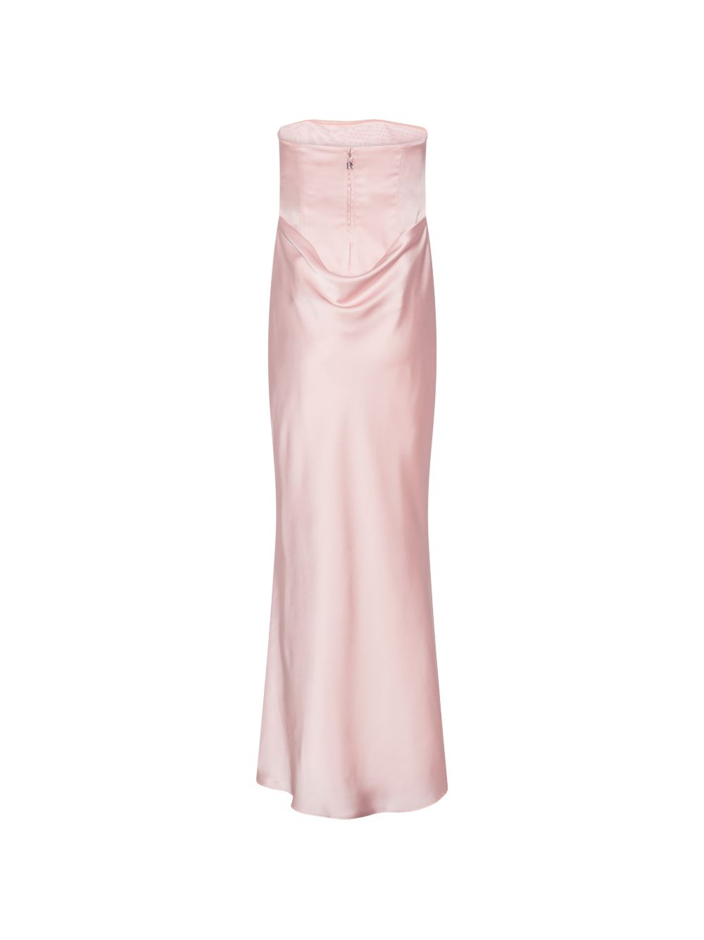 ROTATE Abito lungo corsetto senza spalline rosa pastello