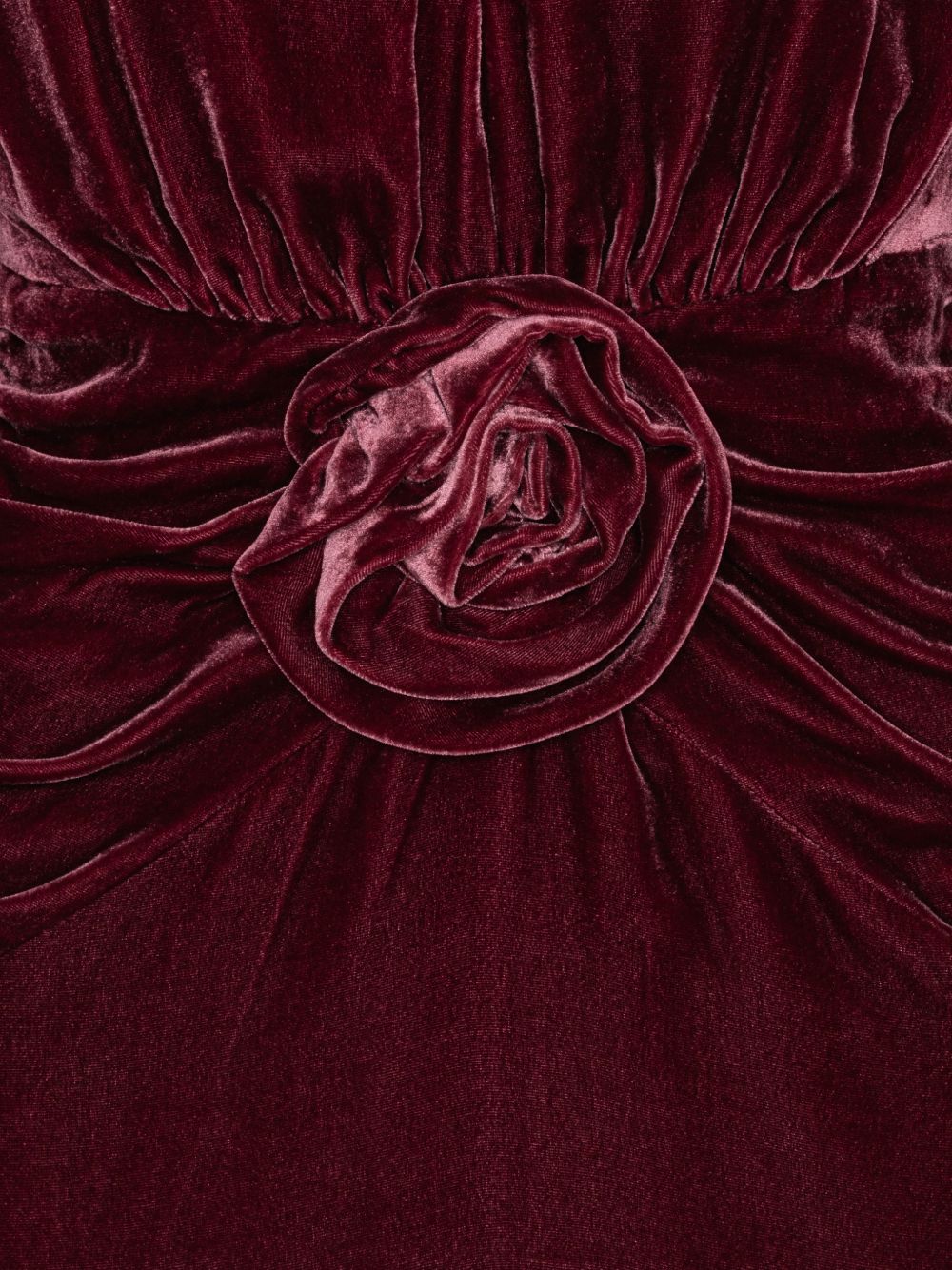 ROTATE Abito elegante rosso in velluto con scollo a V