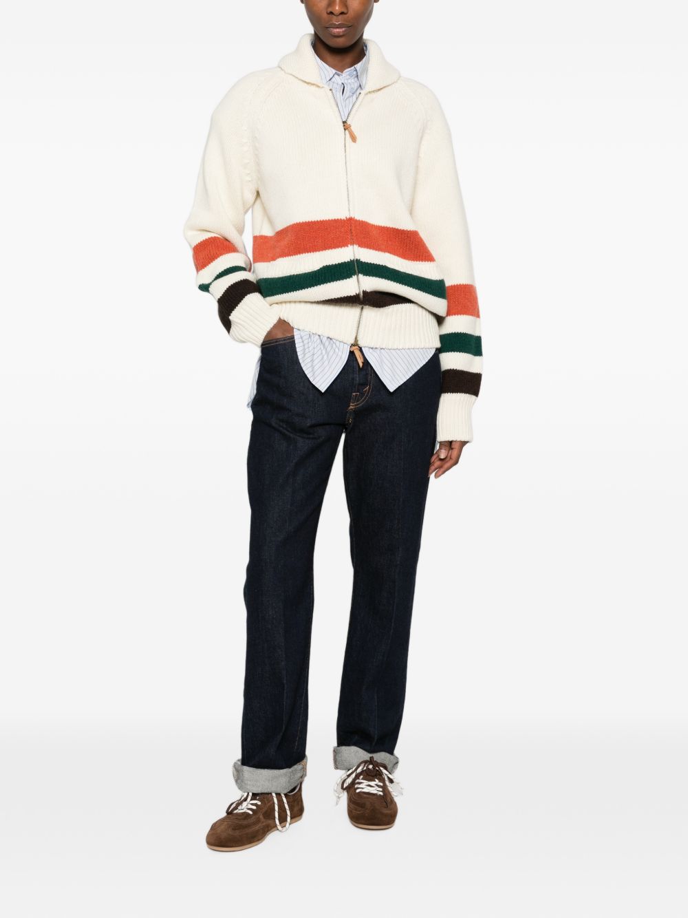 SEBAGO Cardigan in Misto Lana Multicolore